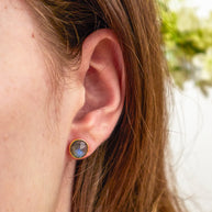 Pebble Stud Earrings - Gold