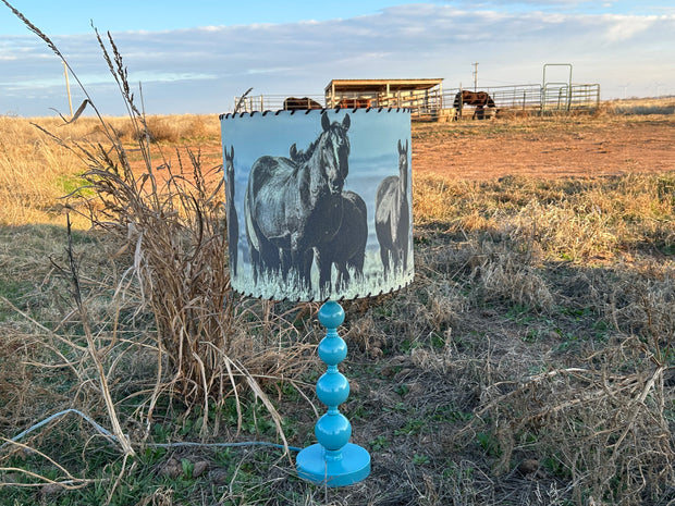 Mare and Colts Lampshade