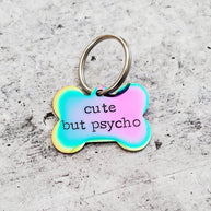 CUTE BUT PSYCHO Bone-Shaped Pet Tag
