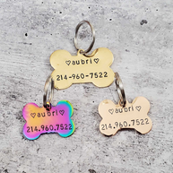 CUTE BUT PSYCHO Bone-Shaped Pet Tag