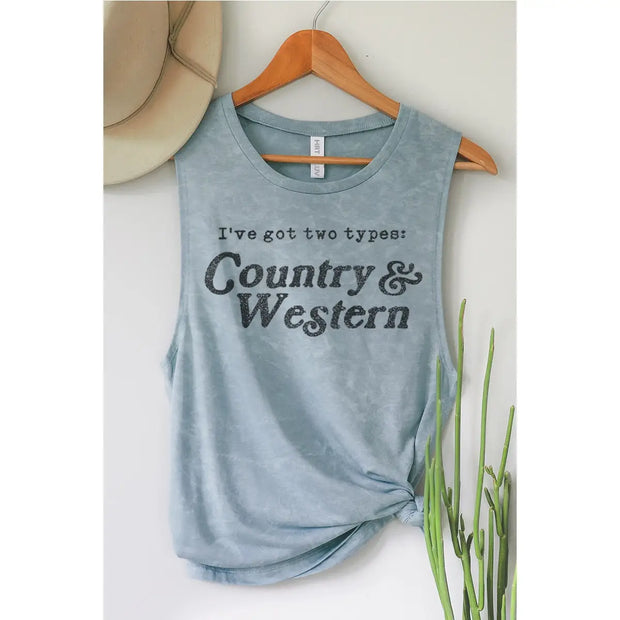Country & Western Tank, Blue