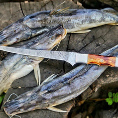 Custom Handmade Damascus Filleting Knife – 13