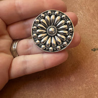 Beautiful Handmade Sterling Silver Adjustable Ball Ring