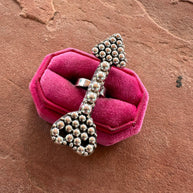 Beautiful Handmade Sterling Silver Adjustable Heart Arrow Ring