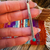 Handcrafted Sterling Silver & Turquoise Drop Pendant