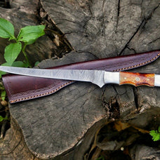 Custom Handmade Damascus Filleting Knife – 13