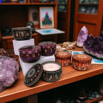Small Tin Candles - Great for next to bath or small spaces!