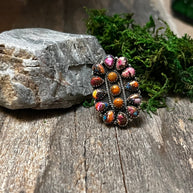 Handmade Sterling Silver & Pink Dream Cluster Ring