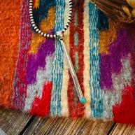 Handcrafted Sterling Silver & Turquoise Drop Pendant