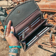 The Elva (Brown  Leather) Wallet a Haute Southern Hyde by Beth Marie Exclusive