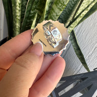 Beautiful Handmade Onyx, Spice And Sterling Silver Adjustable Cluster Ring Style 2