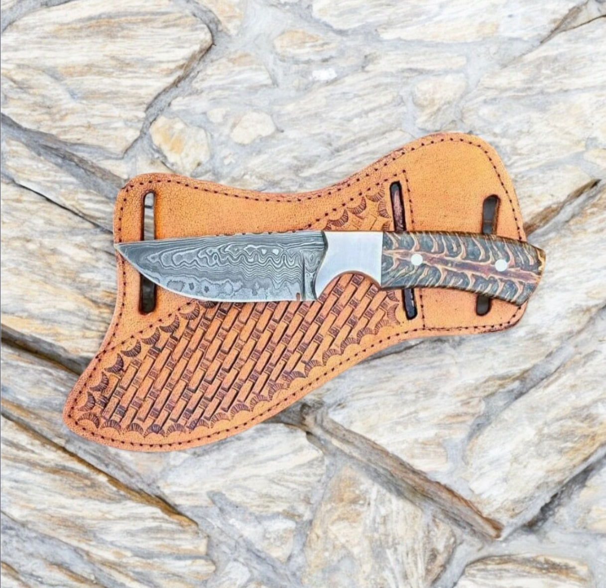 Ranch Cowboy Knives – Handmade Rasp Tool Blade with Pine Cone Handle 8