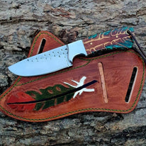 Rustic Cowboy Knife with Leather Sheath – Handcrafted 8
