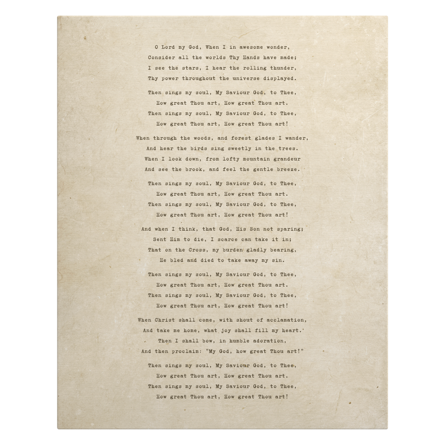 How Great Thou Art Canvas Wall Art – 16