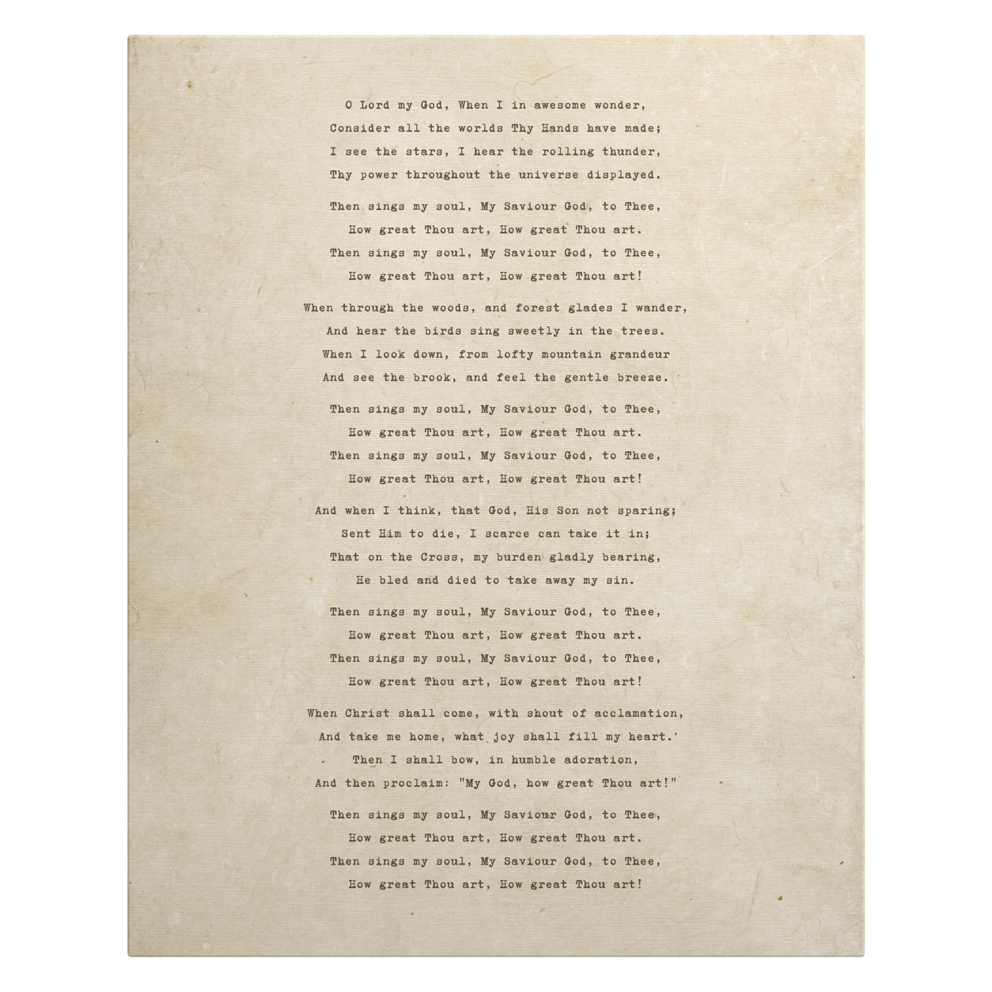 How Great Thou Art Canvas Wall Art – 16