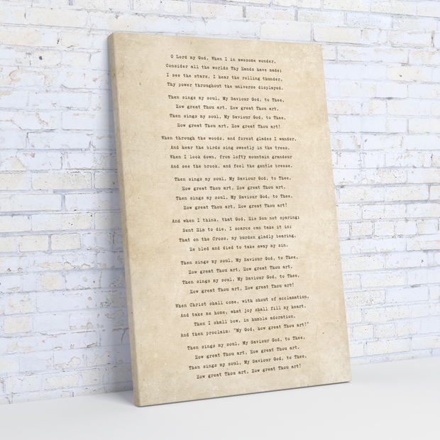 How Great Thou Art Canvas Wall Art – 24" x 36"
