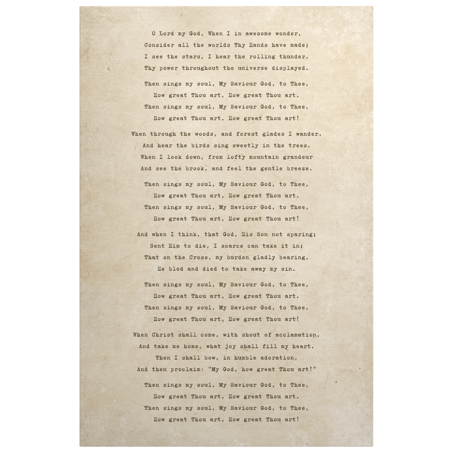 How Great Thou Art Canvas Wall Art – 24