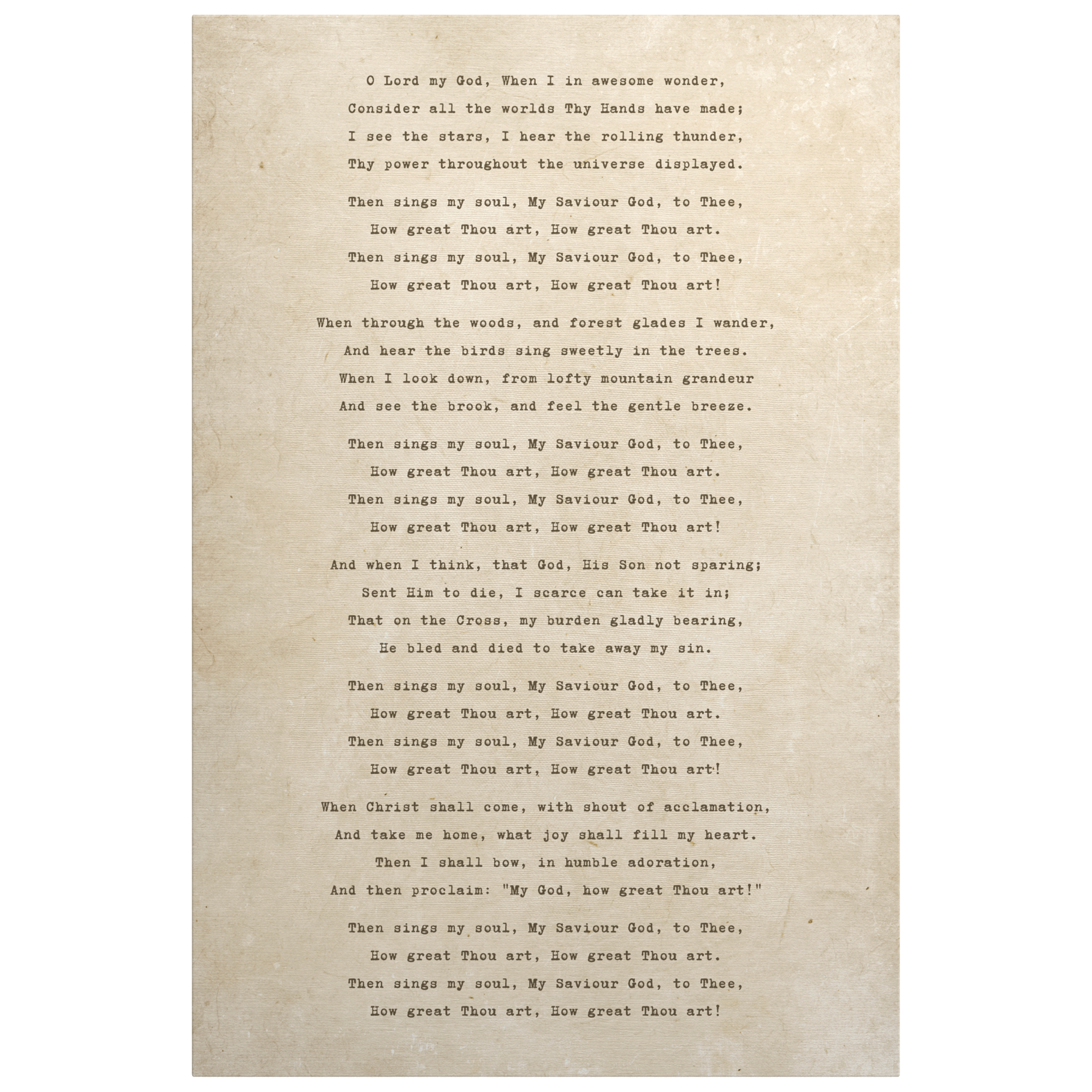 How Great Thou Art Canvas Wall Art – 24