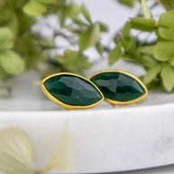 Mila Leaf Earrings - Gold