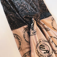 Tooled Black Leather/I Come From Good Stock Headband