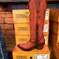 Corral Red Coral Embroidered Boots