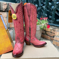 Corral Red Coral Embroidered Boots