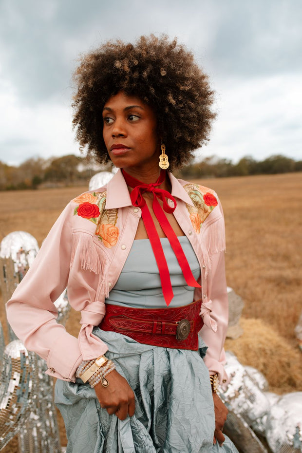 Rodeo Quincy Pale Pink Button Up