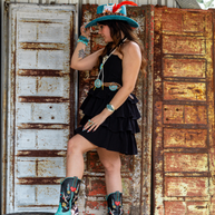 Black Strapless Jean Dress