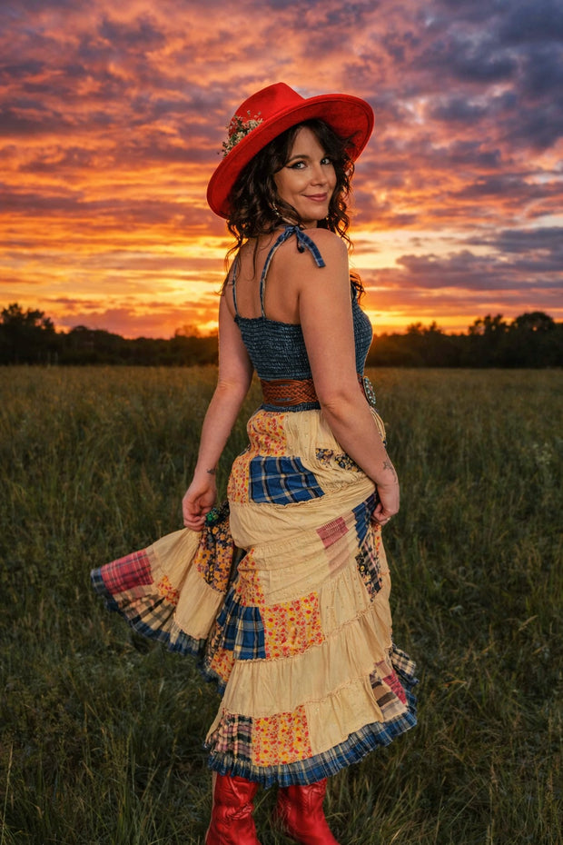 Boho Western Smocked Sundress