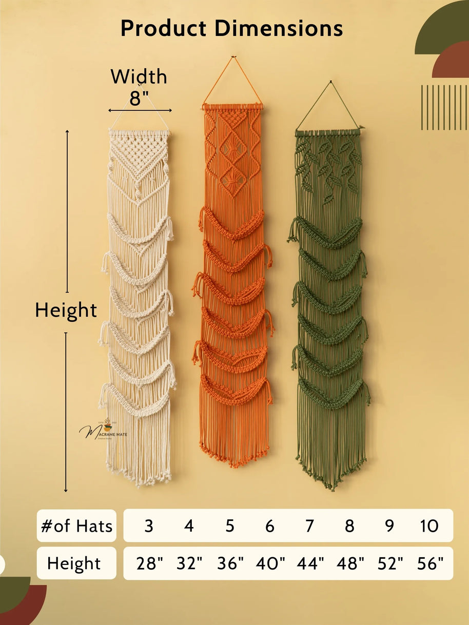 Kica Macrame Baseball Hat Holders