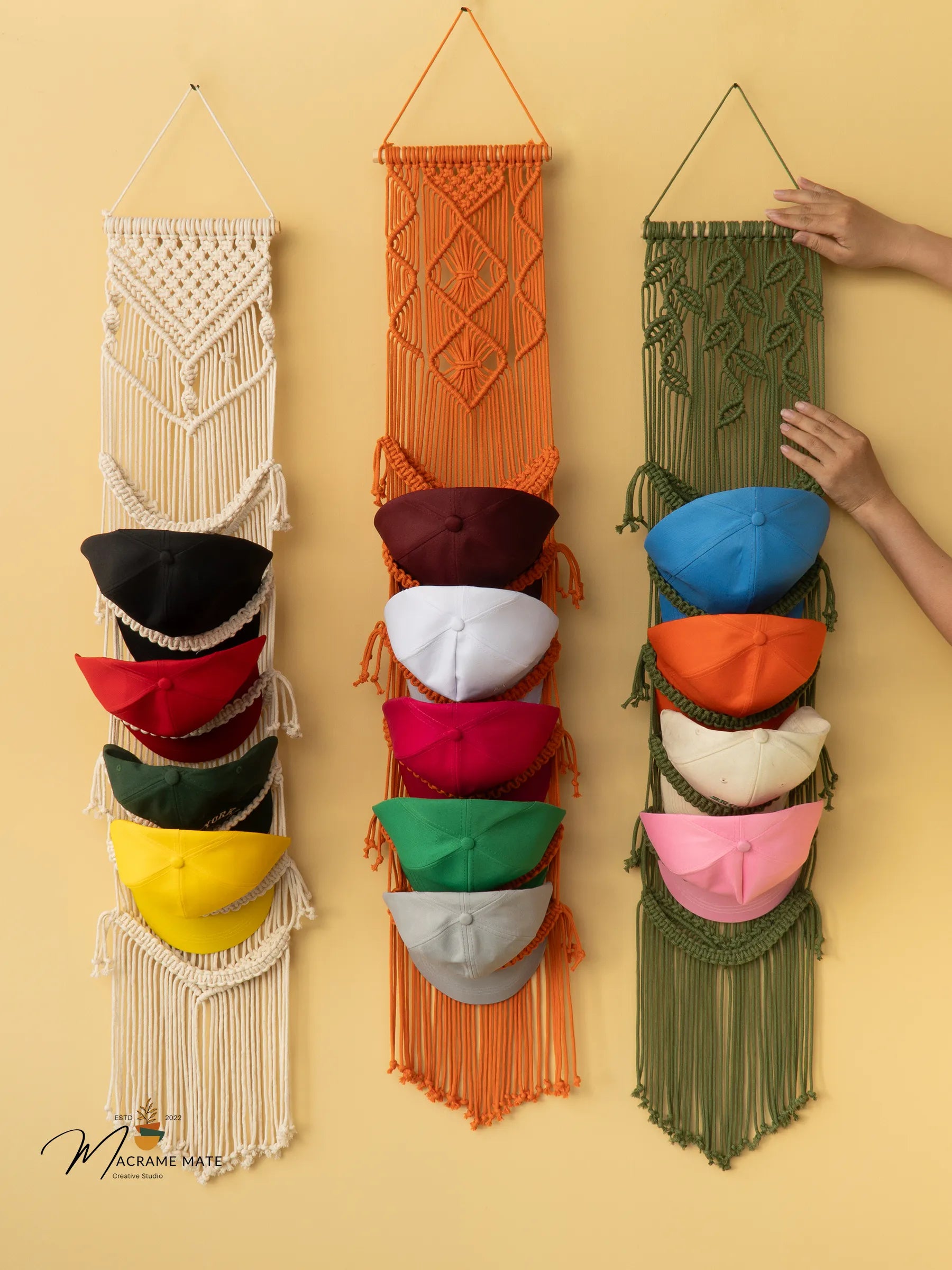 Kica Macrame Baseball Hat Holders
