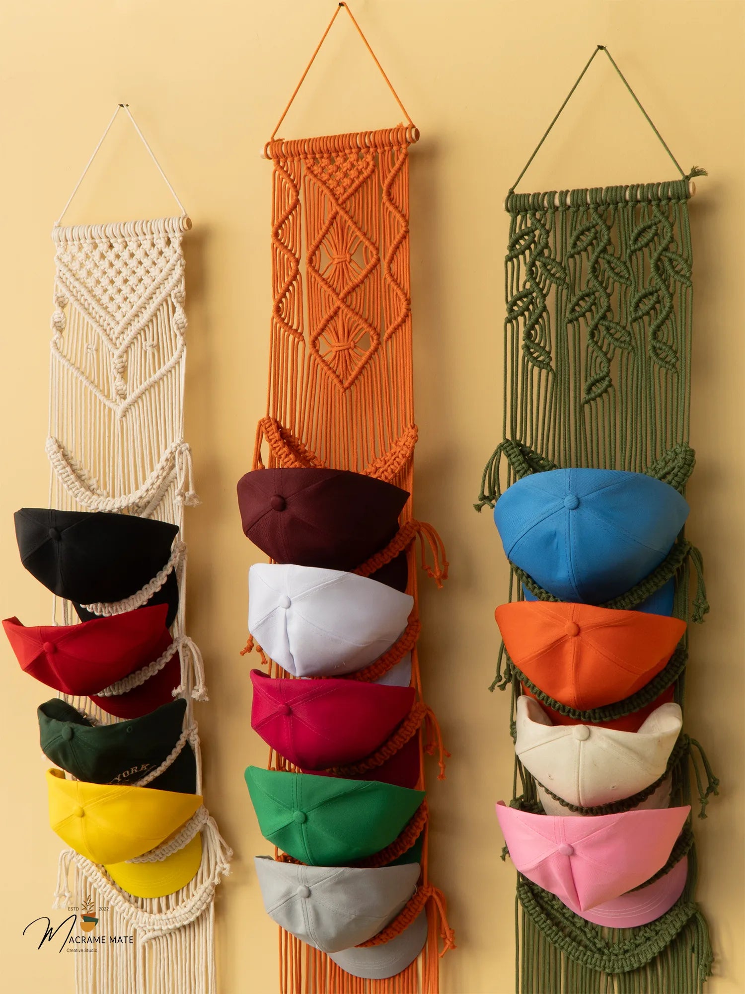 Kica Macrame Baseball Hat Holders