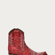 Red Snip Toe Ankle Boot, L5705