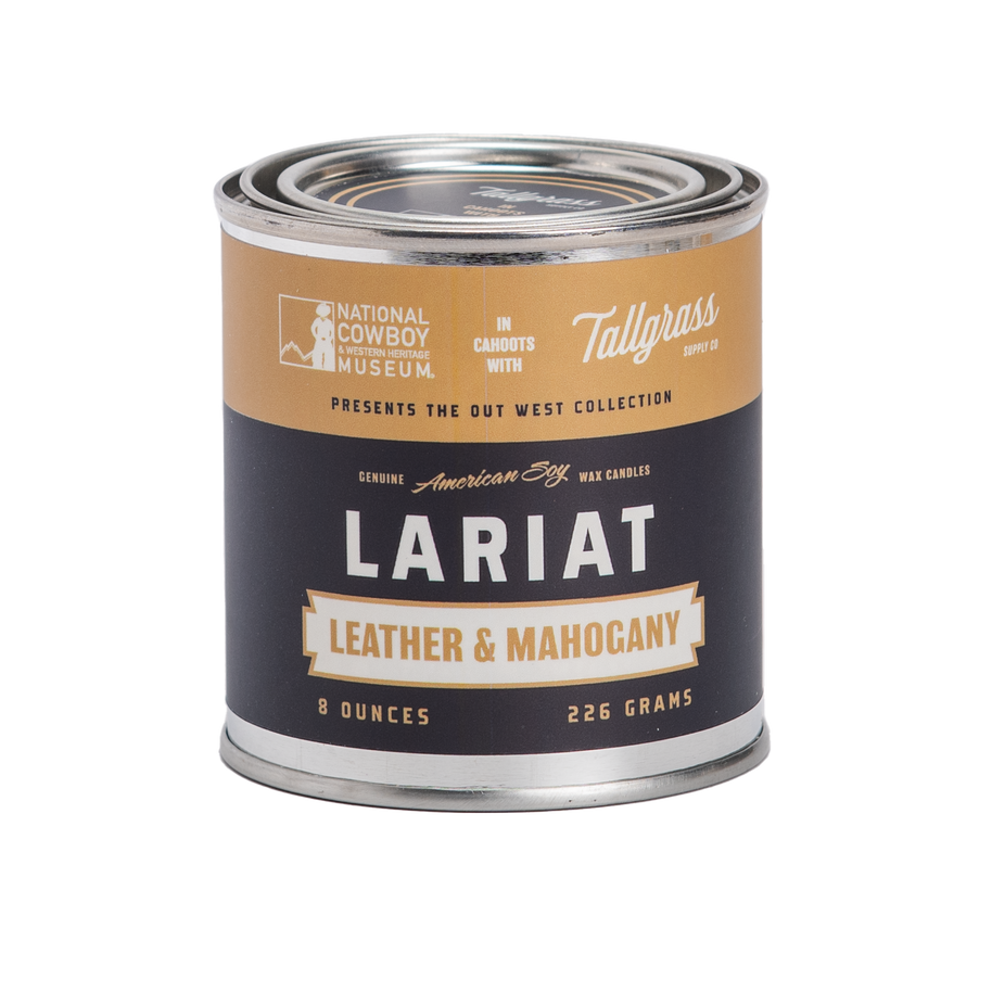 Lariat: Leather + Mahogany Soy Wax Candle