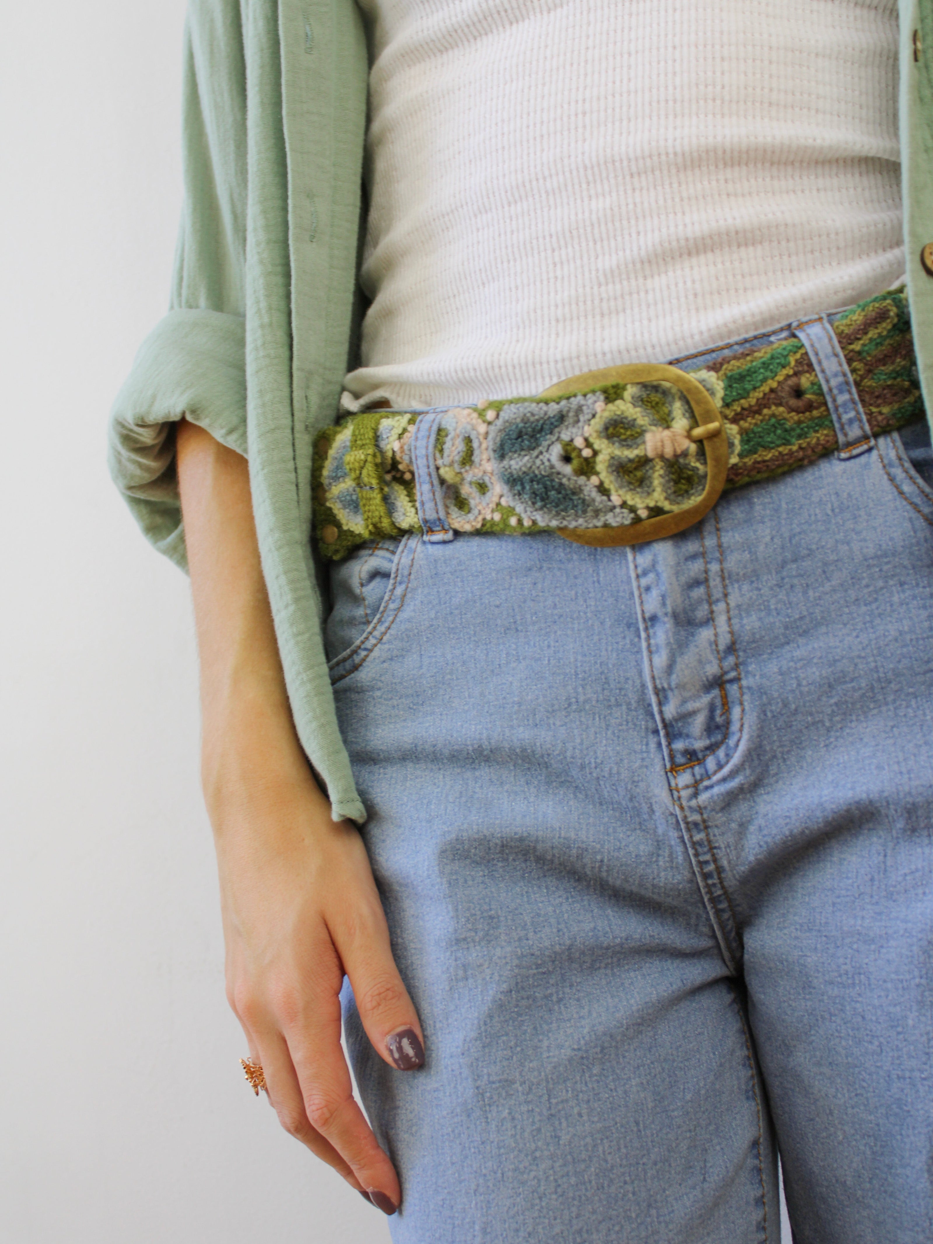 Laurel Embroidered Belt