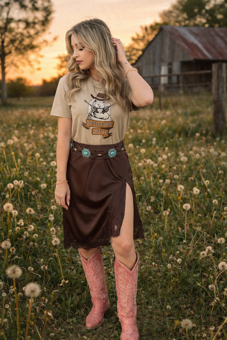 Bunny Cowgirl Boxy Crop Top
