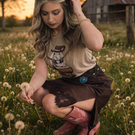 Bunny Cowgirl Boxy Crop Top