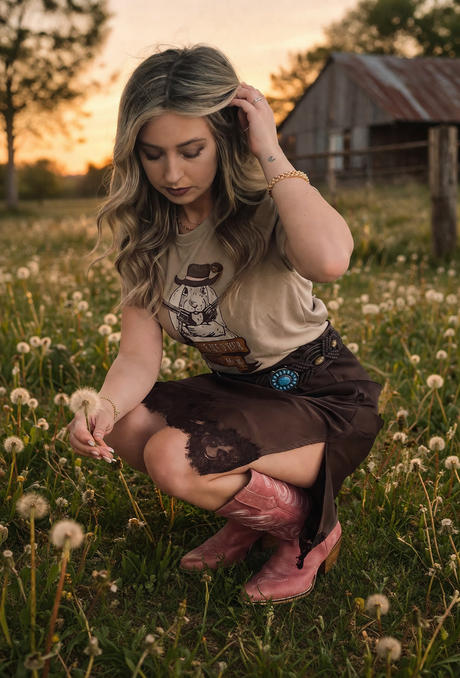 Bunny Cowgirl Boxy Crop Top