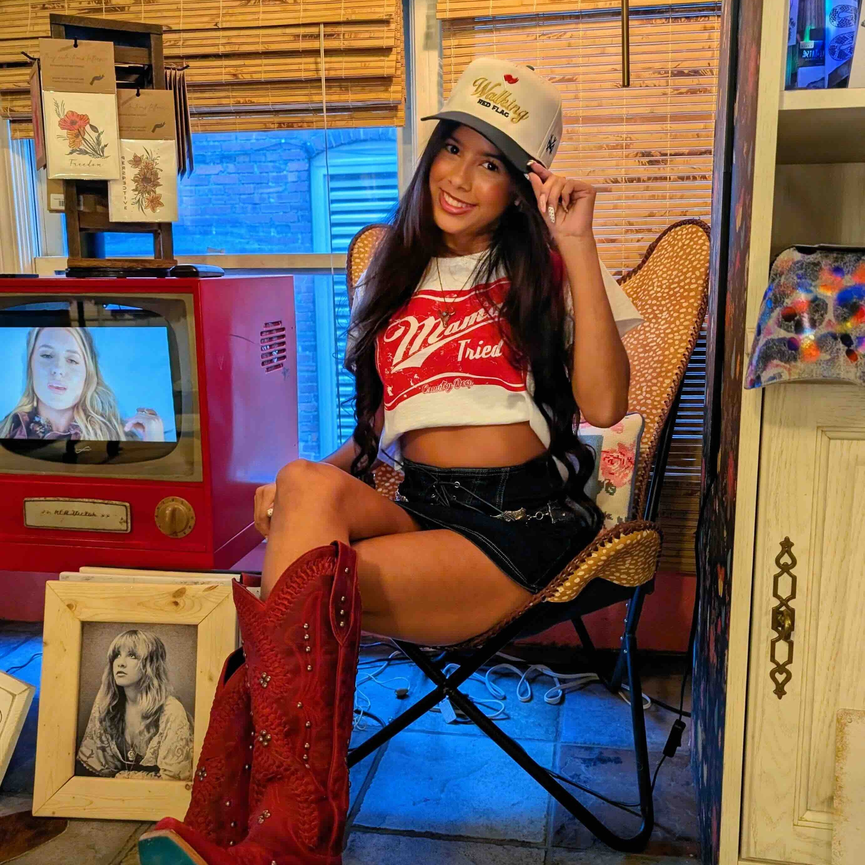 Walking Red Flag Trucker Hat