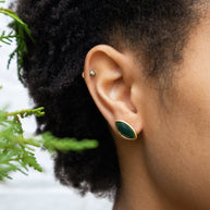 Mila Leaf Earrings - Gold