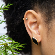 Mila Leaf Earrings - Gold