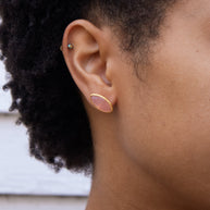 Mila Leaf Earrings - Gold