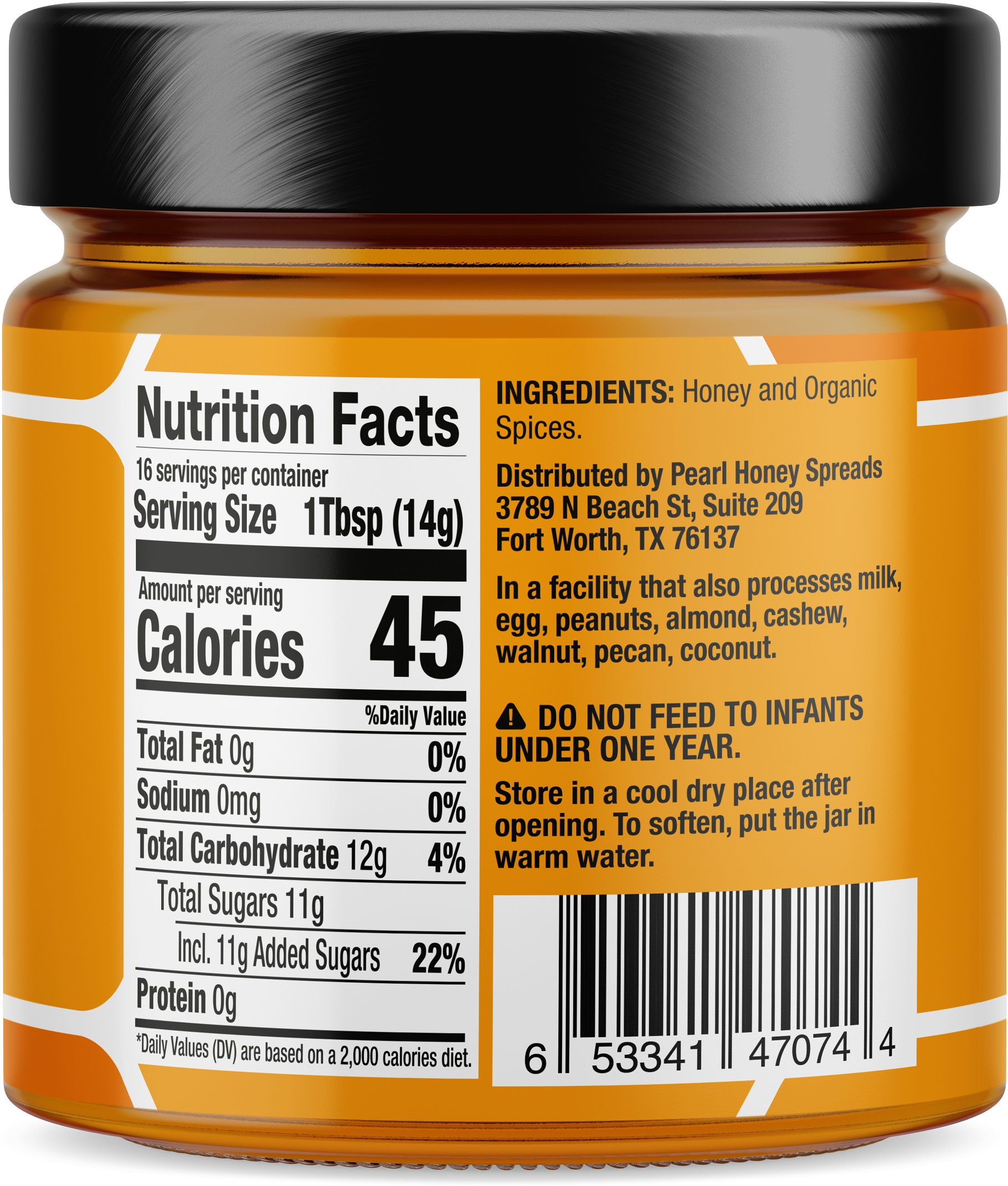 Pumpkin spice creamed honey