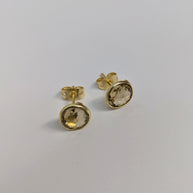 Pebble Stud Earrings - Gold