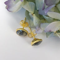 Pebble Stud Earrings - Gold