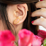 Mila Leaf Earrings - Gold