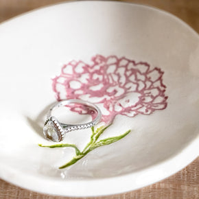 Birth Flower Ring Dish