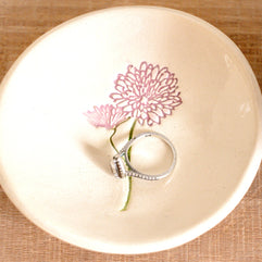 Birth Flower Ring Dish