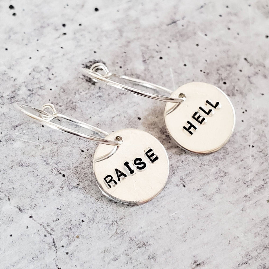 RAISE HELL Hoop Earrings
