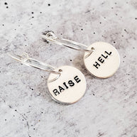 RAISE HELL Hoop Earrings